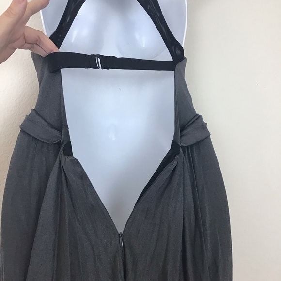 Rag & Bone Verona Crisscross Drape Mini Dress Size 8 Black Racerback Leather - Picture 5 of 14